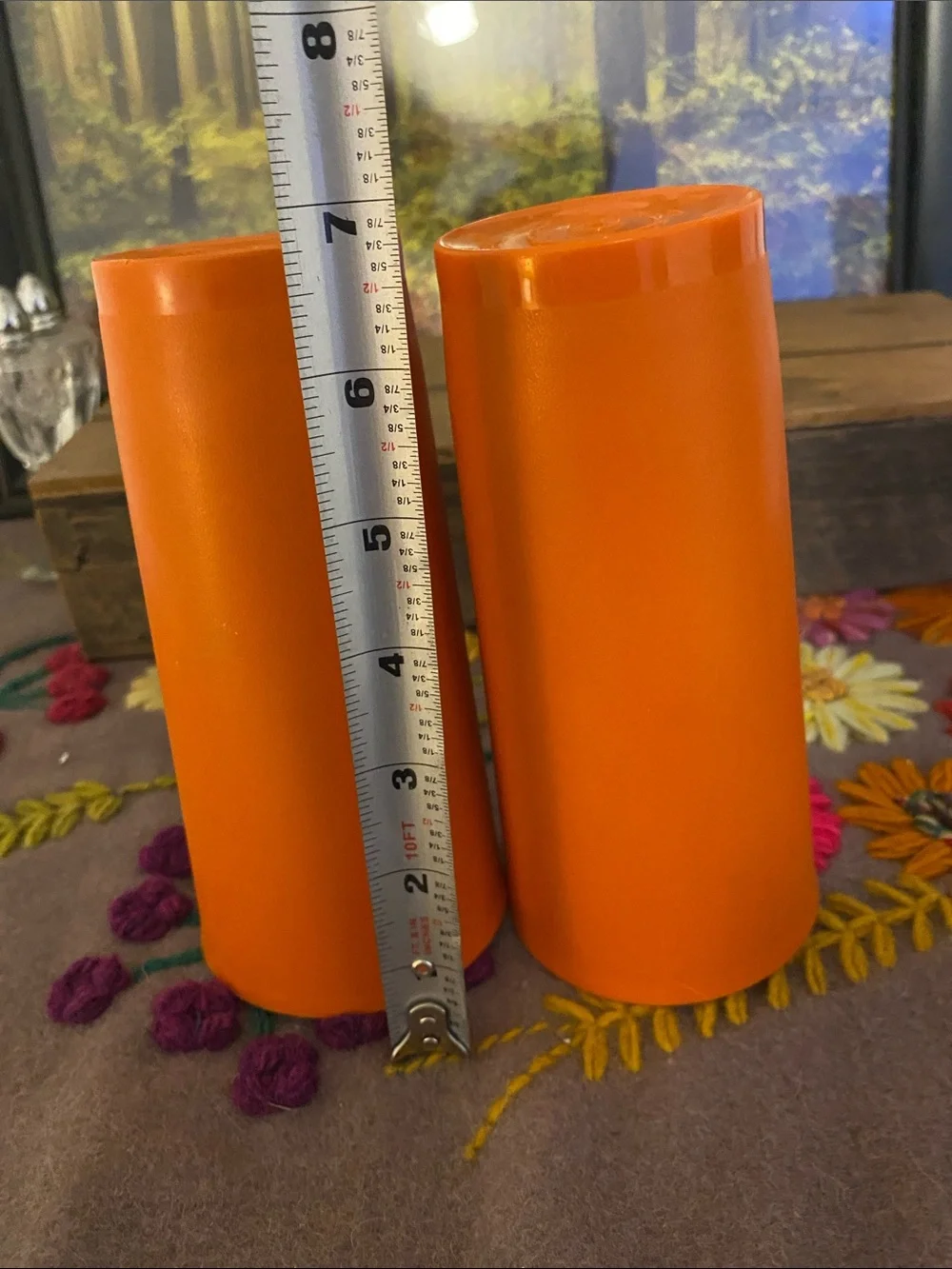 Tupperware Bright Orange Tall Decorative Tumblers - Set of 2